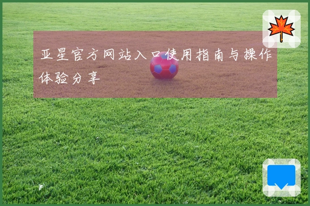 亚星官方网站入口使用指南与操作体验分享
